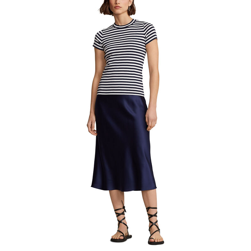 Polo Ralph Lauren Striped Ribbed Cotton Crewneck Tee image number 3